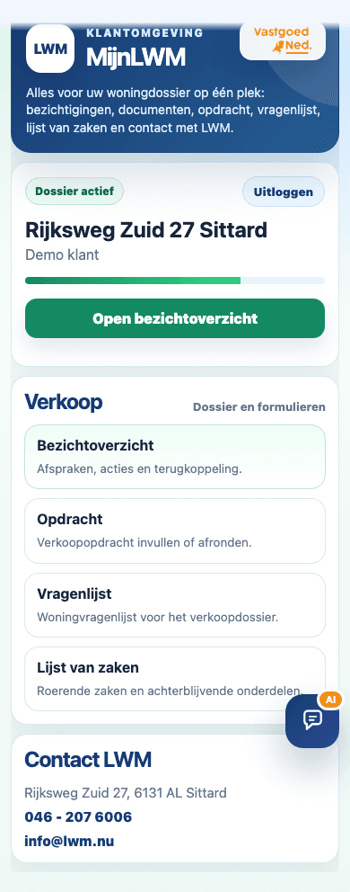 Bezichtigingen en feedback in MijnLWM