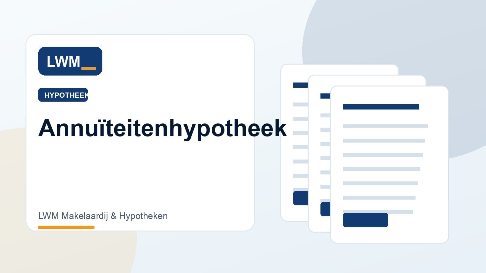 Verdeling van rente en aflossing bij een annuïteitenhypotheek